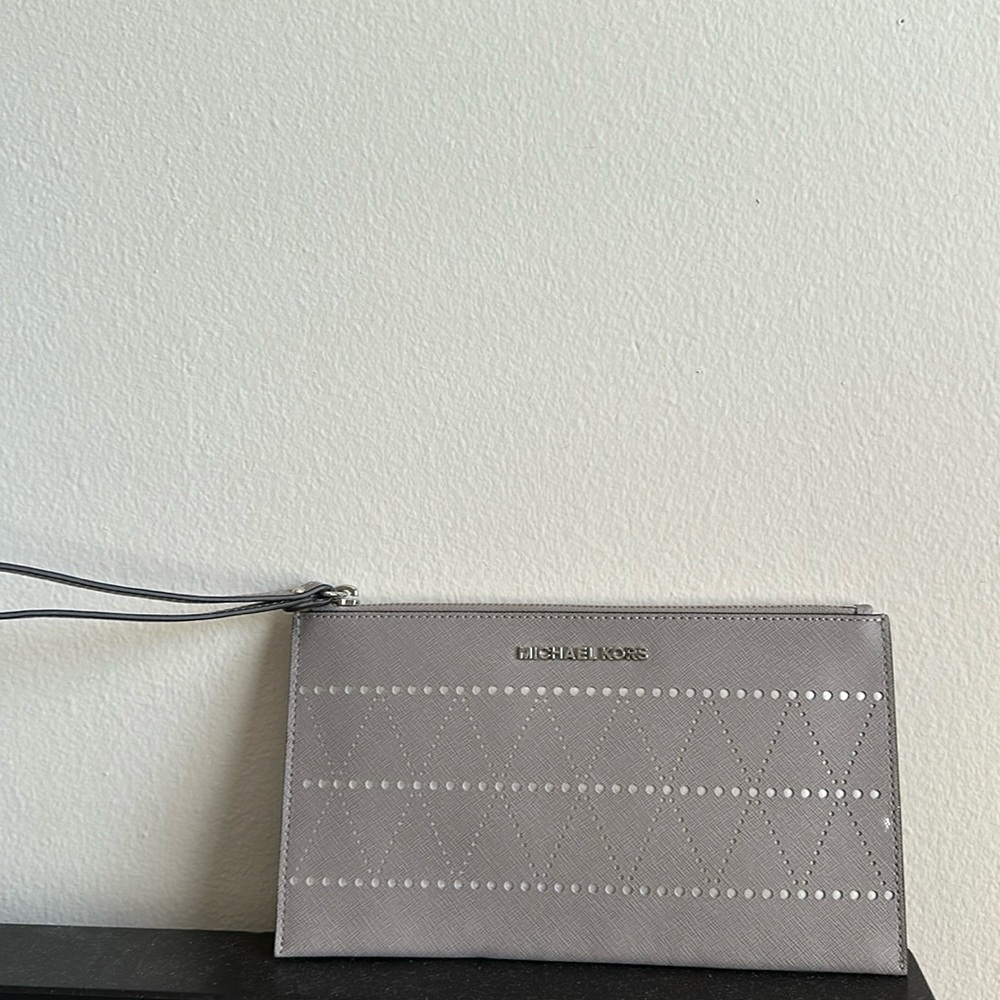 Silver Michael Kors Clutch